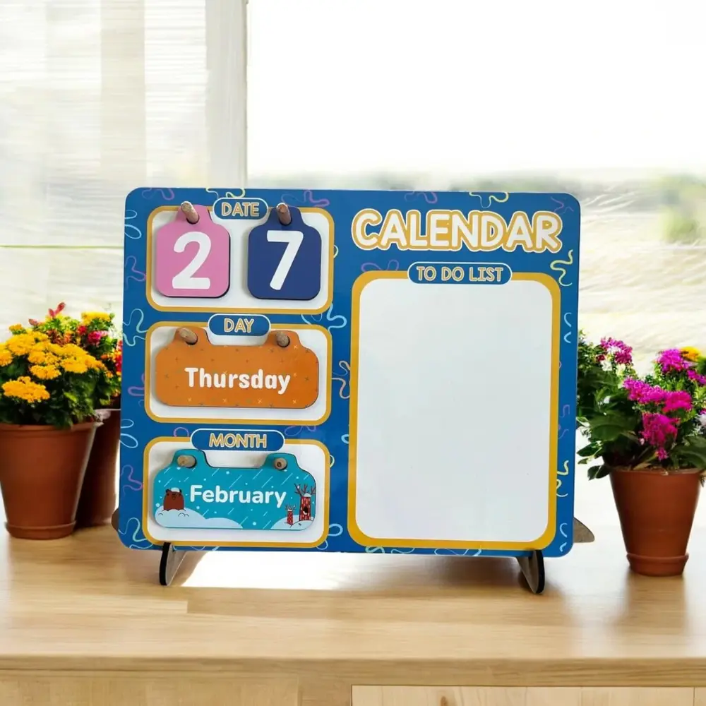 My First Calendar for Kids – Days, Months, Weather & Time Learning Toy