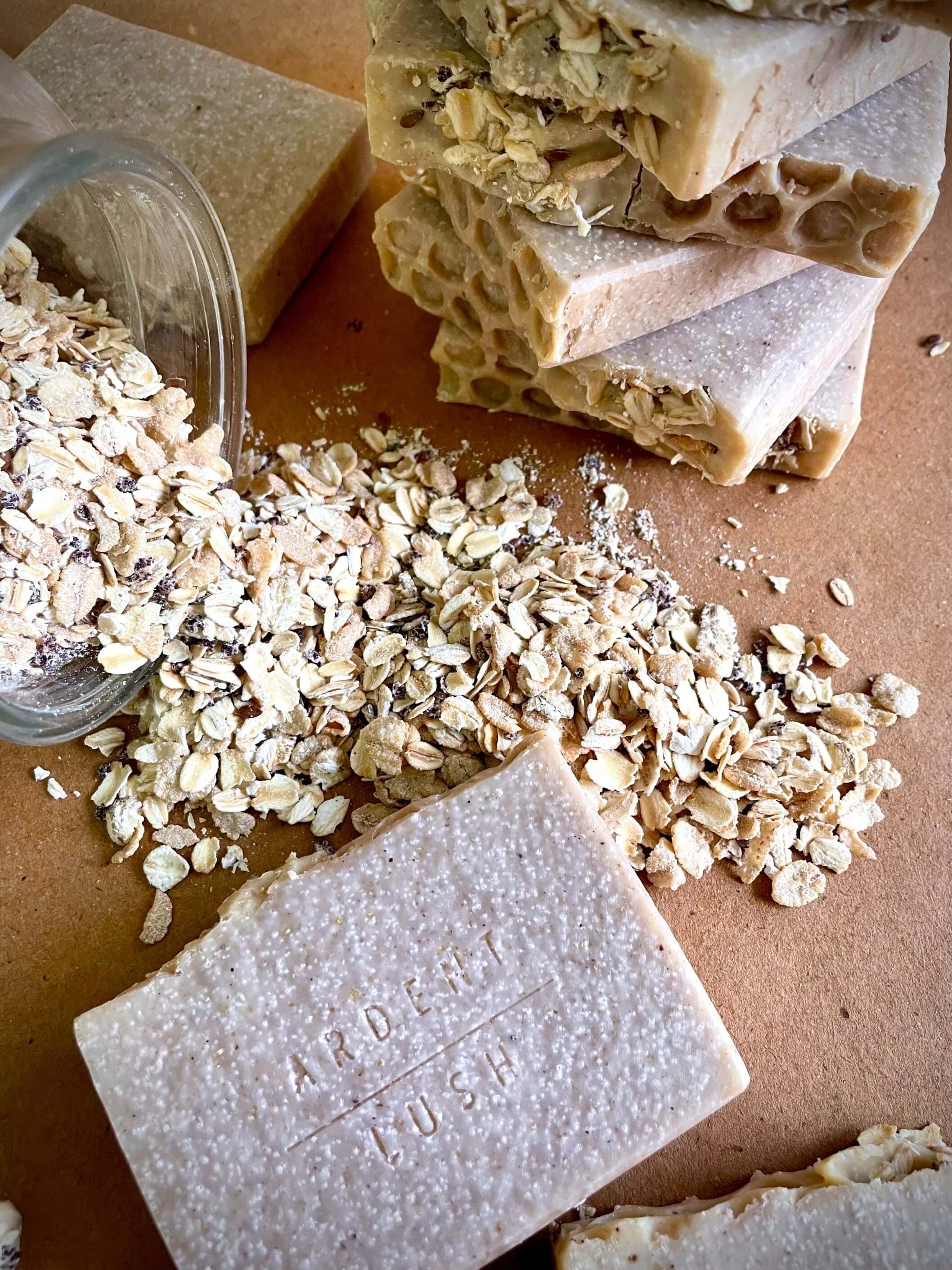 Oatmeal Latte handmade cold processed soap