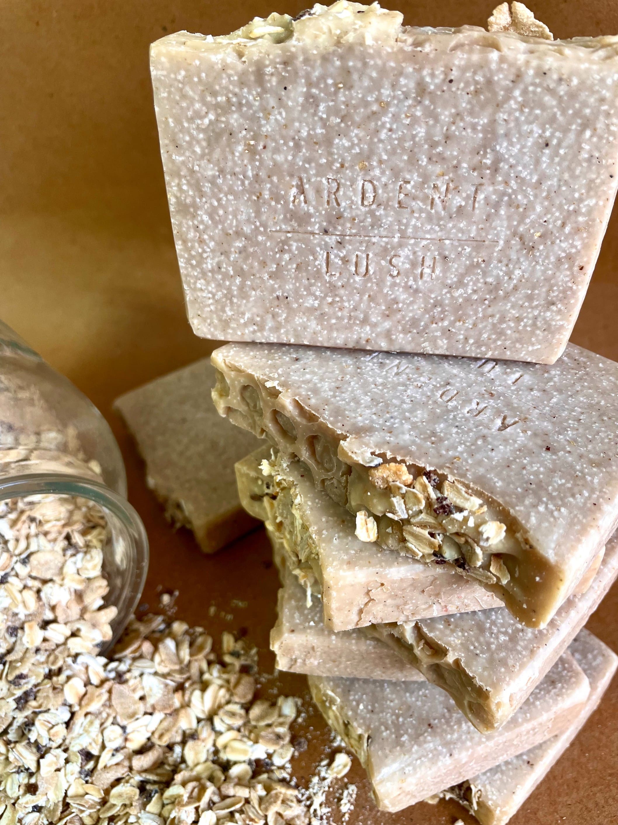 Oatmeal Latte handmade cold processed soap