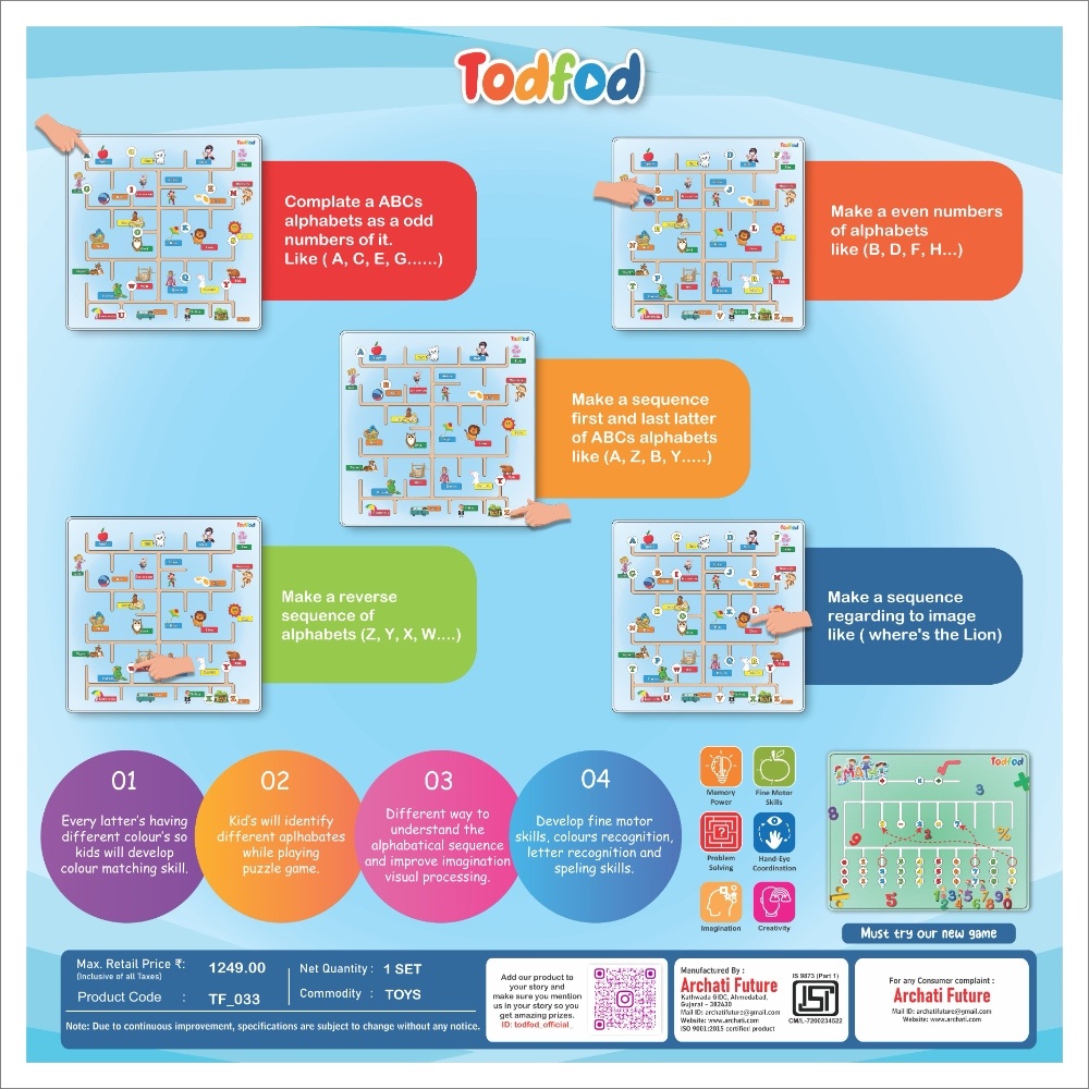 Todfod ABCD Maze Learning Toy